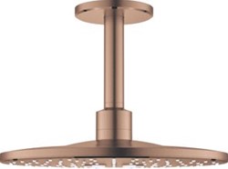 GROHE RAINSHOWER SMARTACTIVE HOOFDDOUCHESET DUO ROND PLAFOND 310MM DOUCHEKOP 2X STRAALSOORT 142MM ARM WARM SUNSET GEBORSTELD 26477DL0