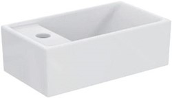 IDEAL STANDARD TEMPO FONTEIN 370 X 210 MM MET KRAANGAT LINKS ZONDER OVERLOOP WIT E211301