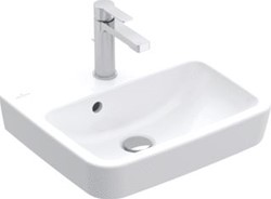 VILLEROY & BOCH O.NOVO FONTEIN 500 BAK MIDDEN 3-GATS MIDDELSTE KRAANGAT DOORGESTOKEN ZONDER OVERLOOP WIT ALPIN 43445101