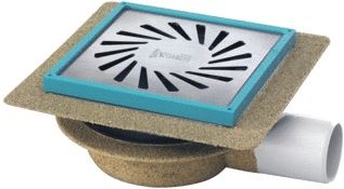 AQUABERG VLOERPUT M.VOEGFRAME 10MM M.RVS ROOSTER ZIJUITLAAT 50MM VERSTELBAAR 146X146MM 2030