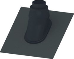 BURGERHOUT FX EASY 140 DAKDOORVOERPAN 80/125 SKYLINE EN MUGRO MEGAVENT VENTILATIE EN BELUCHTING 125MM ZWART 400472007