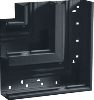HAGER BR65 VLAKKE HOEK 65X210 MM 2X80 MM ZWART BR652105D9011
