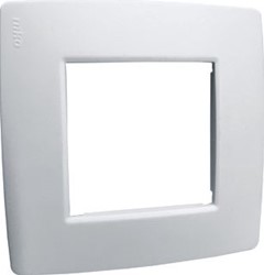 Duco afwerkingsplaat, tbv bedieningsschakelaars-ruimtesensoren, wit 0000-4276