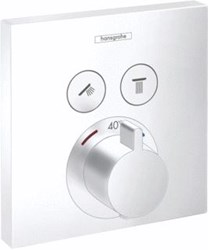 HANSGROHE SHOWERSELECT AFBOUWDEEL VOOR INBOUWKRAAN THERMOSTATISCH VOOR 2 DOUCHEFUNCTIES MET START/STOP-KRAAN MAT WIT 15763700