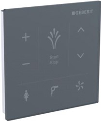 GEBERIT AQUACLEAN BEDIENINGSPANEEL WAND MERA 9.3X9.3CM T.B.V. GEBERIT AQUACLEAN DOUCHEWC GLAS ZWART 147038SJ1