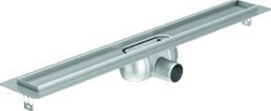 ACO SHOWERDRAIN C DOUCHEGOOT RVS MET VLOERFLENS ZONDER ROOSTER 70MM BREED STANKSLOT 50MM 785MM INB. DIEPTE 92MM MET ZIJUITLOOP 90108802