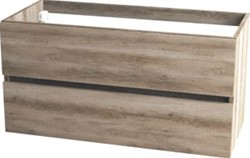 WAVEDESIGN BADMEUBELKAST NAPOLI WASTAFELONDERBOUWKAST 100 CM 2 LADEN SOFTCLOSE CANYON OAK 5825549562