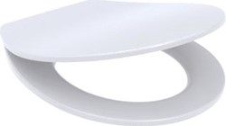 WISA AQUARIUS S CLOSETZITTING WIT MET DEKSEL SOFTCLOSE VOOR UNIVERSELE TOILETPOT HARTAFSTAND SCHROEFDRADEN 155MM SCHARNIERPOOT/ROZET ROESTVASTSTAAL (RVS) VOOR MONTAGE VAN BOVENAF AFNEEM 1409267301