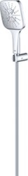 GROHE RAINSHOWER SMARTACTIVE CUBE HANDDOUCHE BADSET 130MM DOUCHEKOP 3X STRAALSOORT ANTIKALKSYSTEEM MET DOUCHESLANG CHROOM 26589000