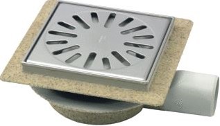 AQUABERG VLOERPUT M/1 AANSL UITWENDIGE BUISDIAMETER 50MM HO 78MM RI HOR 4016146FRAS