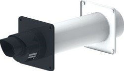 BURGERHOUT MUURDOORVOER CONCENTRISCH MET ADAPTER 100/150MM PP CONCENTRISCH/PARALLEL ZWART/WIT 410076343