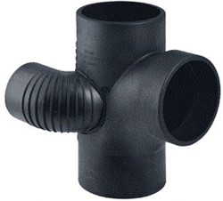 GEBERIT SILENT-DB20 STROOM T-STUK MET AANSL PARALLEL RECHTS 110/90/75 310.871.14.1
