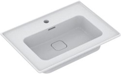 IDEAL STANDARD STRADA II WASTAFEL MET 1 KRAANGAT MET OVERLOOP 64X46CM WIT T299101