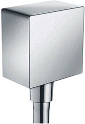 HANSGROHE FIXFIT SQUARE MUURAANSLUITBOCHT MET TERUGSLAGKLEP BRUSHED BRONZE 26455140