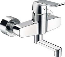 HANSA CLINICA WASTAFELWANDMENGKRAAN DRAAIBARE UITLOOP (120Â°/60Â°/0Â°); SPRONG 177 MM EXCENTRISCH S-KOPPELINGEN LANGE HENDEL 01526283
