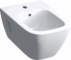 GEBERIT RENOVA PLAN WANDBIDET KRAANGAT MIDDEN MET OVERLOOP KERAMIEK VUILAFSTOTEND 350 X 540 X 260MM (BXDXH) GLANS WIT 500.380.01.8