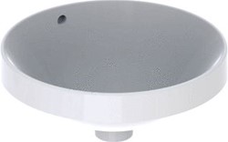 GEBERIT VARIFORM WASTAFEL ROND OPBOUW 1X WASKOM OVERLOOP KERAMIEK VUILAFSTOTEND 400 X 400 X 178MM (BXDXH) WIT 500.700.00.2