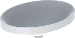 GEBERIT VARIFORM WASTAFEL OVAAL OPBOUW 1X WASKOM KERAMIEK VUILAFSTOTEND 550 X 400 X 178MM (BXDXH) WIT 500.718.00.2