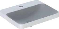 GEBERIT VARIFORM WASTAFEL OPBOUW 1X WASKOM KRAANGAT MIDDEN KERAMIEK VUILAFSTOTEND 550 X 450 X 178MM (BXDXH) WIT 500.742.00.2