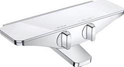 HANSA EMOTION BADKRAAN THERMOSTATISCH MET OMSTEL MET KOPPELINGEN HOH=15CM MET THERMO COOL FUNCTIE WIT/CHROOM 5864217182
