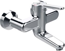 IDEAL STANDARD CERAPLUS 2 WANDKRAAN MET DRAAIBARE UITLOOP 10CM MET METALEN GREEP 11CM HOH=15CM MET AFSLUITBARE KOPPELINGEN CHROOM BC110AA