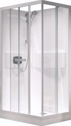 KINEDO KINEPRIME DOUCHECABINE IN HOEK SCHUIFDEUR THERMOSTAATKRAAN 2000 X 900 X 900MM (HXLXB) P: WIT ALU 4MM GLAS HELDER CA551TTN