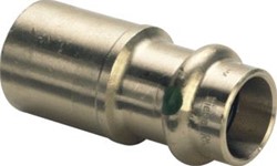 VIEGA SANPRESS VERLOOPSTUK 22X15 BRONS MET SC-CONTUR 108250