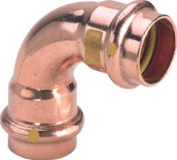VIEGA PROFIPRESS G BOCHT 18MM 90° 2X PERS KOPER GAS MET SC-CONTUR 345471