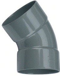 WAVIN WADAL PVC L-BOCHT 45 GRADEN GR 125 MOF/MOF BC 8807500219