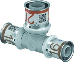 UPONOR T-STUK S-PRESS PLUS 16MM X 20MM X 16MM (PERS X PERS X PERS) KUNSTSTOF