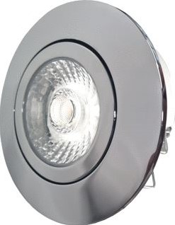 INTERLIGHT IP44 LED SPOT 6W 88MM 2.700K CHROOM DIMBAAR INCL. DRIVER IL-DC636DMS