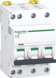 SCHNEIDER ELECTRIC ACTI9 IC40N INSTALLATIEAUTOMAAT 3P+N 10A B-KARAKTERISTIEK 6000A/10KA A9P44710
