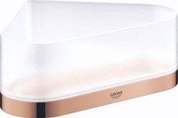 GROHE SELECTION KORF MET HOUDER / ZEEPSCHAAL HOEKMONTAGE GLAS/METAAL WARM SUNSET 41038DA0