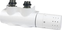 COMAP FLEXODESIGN THERMOSTATISCHE RADIATORKRAAN ONDERBLOK WIT VERSTELBAAR RECHTS/LINKS 3/4 EUROCONUS 1/2 BINNENDRAAD L234006001