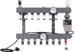HENCO 4-GROEPS STANDAARD VERDELER MET POMP EN LTV INREGELVENTIEL UFH-0405SLT04