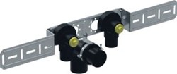 GEBERIT FLOWFIT MUURPLAAT TWEEVOUDIG + BEUGEL 20-1/2 619.681.00.1