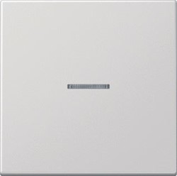 JUNG BEDIENINGSELEMENT 1-TOETS MET AFDEKKING LED INDICATIE VOOR DIMMER VOOR JALOEZIESCHAKELAAR DUROPLAST GLANS GRIJS RAL7035 FMLS1700LG