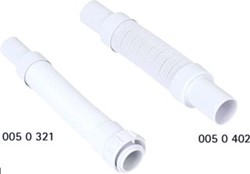 WALRAVEN MCALPINE SIFONBUIS PP RECHT FLEXIBEL LENGTE 30MM DIAMETER 40MM KLEM X KLEM WIT 0050403
