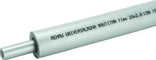 REHAU RAUTITAN STABIL MEERLAGENBUIS GLAD 16X2.2MM 3 LAGEN ALUMINIUM PE ISOLATIE 13MM FLEXIBEL BUIS GRIJS 25M 11314981025