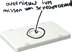 ABB MONTAGEDEKSEL 3611 MET M4 BUSJES VOOR OPBOUW SHAKELMATERIAAL GERECYCLE 1SPA007160F9180