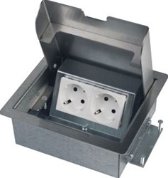 OCS VLOERCONTACTDOOS SERVICEBOX 3.0 2X 230V RVS DEKSEL 33.72.152