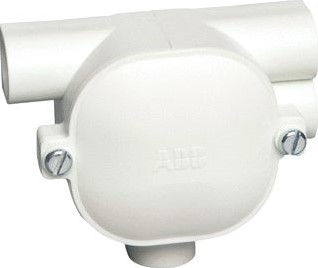 ABB T-DOOS DUBBEL RECHTS 4X16MM MET DEKSEL GERECYCLED KUNSTSTOF 1SPA007100F9670