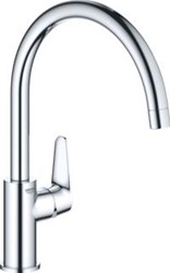 GROHE BAU CURVE 1-GATS KEUKENKRAAN MET HOGE DRAAIBARE UITLOOP CHROOM 31536001