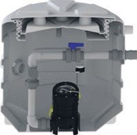 SANIBROYEUR POMPSTATION SANIFOS 610 (S) MET 1 POMP VOOR GRIJS EN ZWART WATER SANIFOS6101VXSPS