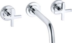 KLUDI NOVA FONTE CLASSIC AFBOUWDEEL VOOR 3-GATS INBOUW WASTAFELKRAAN MET UITLOOP 18CM INCL. INBOUWDEEL CHROOM 201440520