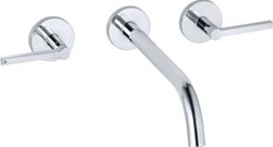 KLUDI NOVA FONTE PURISTIC AFBOUWDEEL VOOR 3-GATS INBOUW WASTAFELKRAAN MET UITLOOP 24CM INCL. INBOUWDEEL CHROOM 201460515