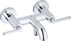 KLUDI NOVA FONTE PURISTIC BADKRAAN MET OMSTEL MET. KOPPELINGEN HOH=15CM CHROOM 205400515