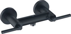 KLUDI NOVA FONTE PURISTIC DOUCHEKRAAN ZONDER OMSTEL MET. KOPPELINGEN HOH=15CM MAT ZWART 207103915