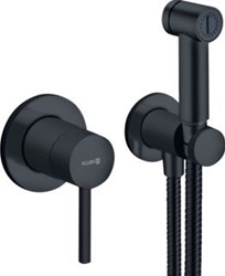 KLUDI BOZZ HYGIENESET MET HANDDOUCHE EN WANDAANSLUITBOCHT MET HANDDOUCHEHOUDER MAT ZWART 389983976