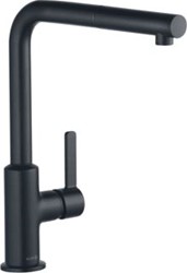 KLUDI L-INE S KEUKENKRAAN MET UITTREKBARE SPROEIKOP MAT ZWART 408513975